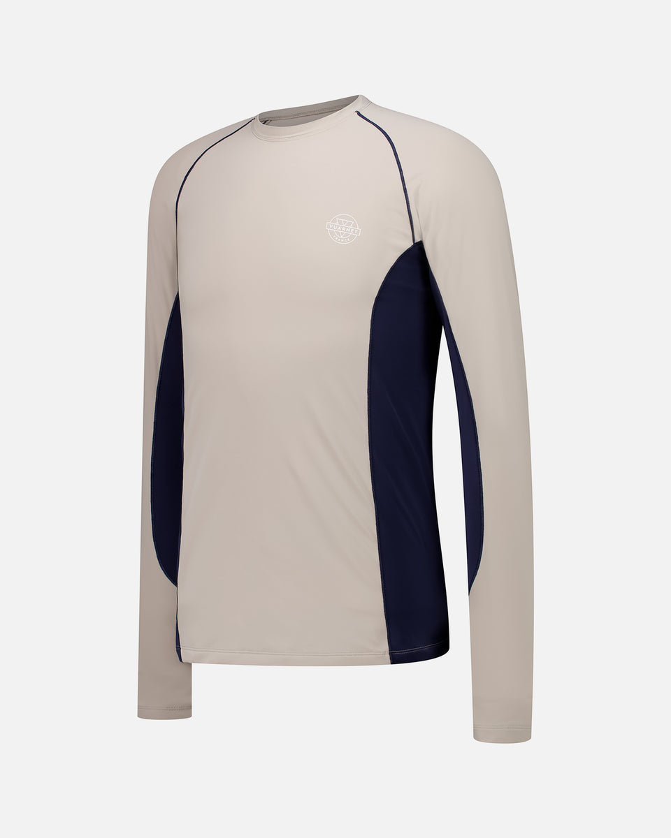 BEIGE MEN'S BASE LAYER TOP