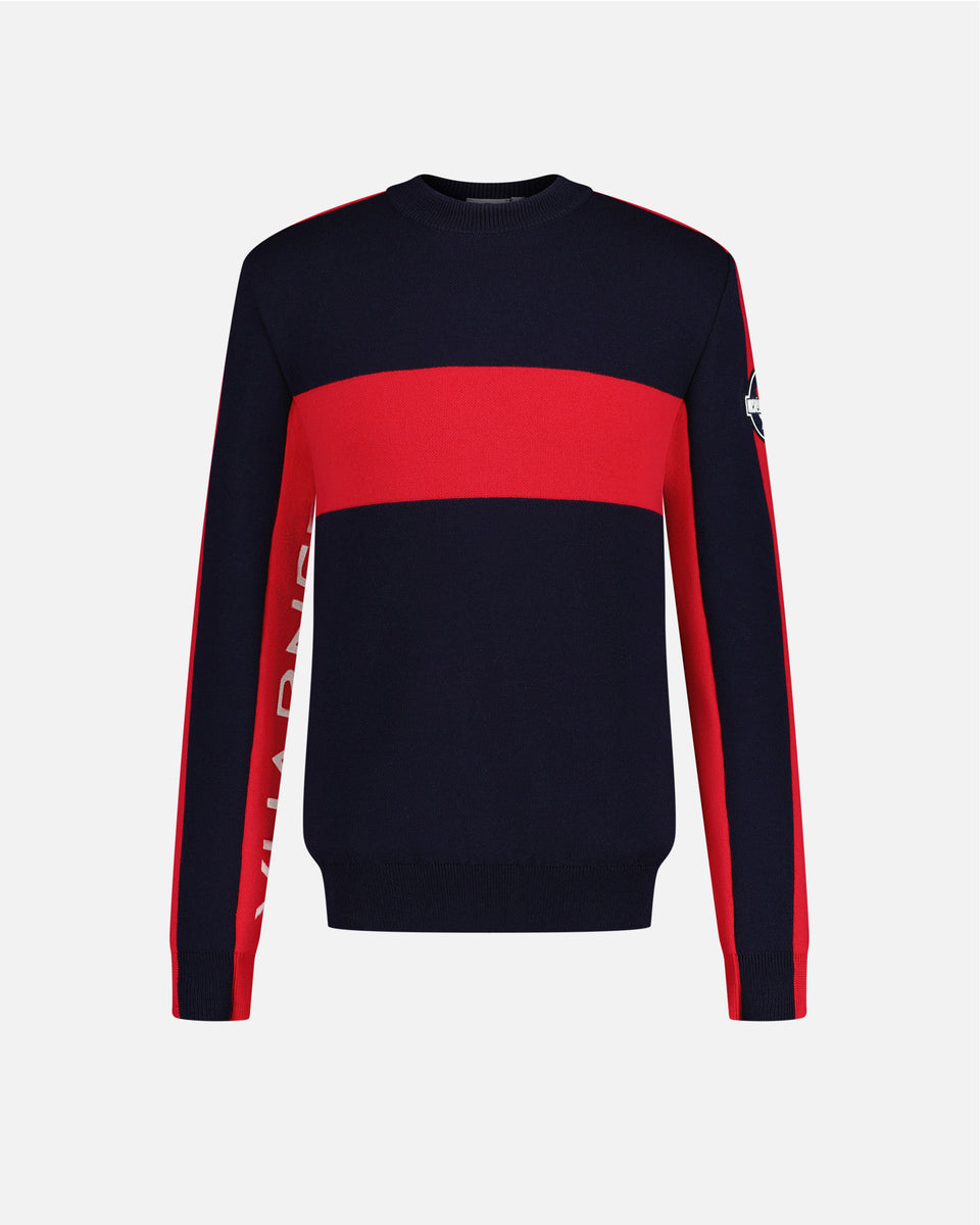 NAVY/RED MEN'S RACING PULLOVER