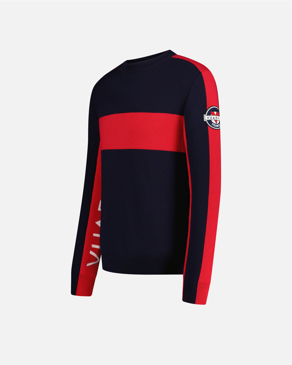 NAVY/RED MEN'S RACING PULLOVER