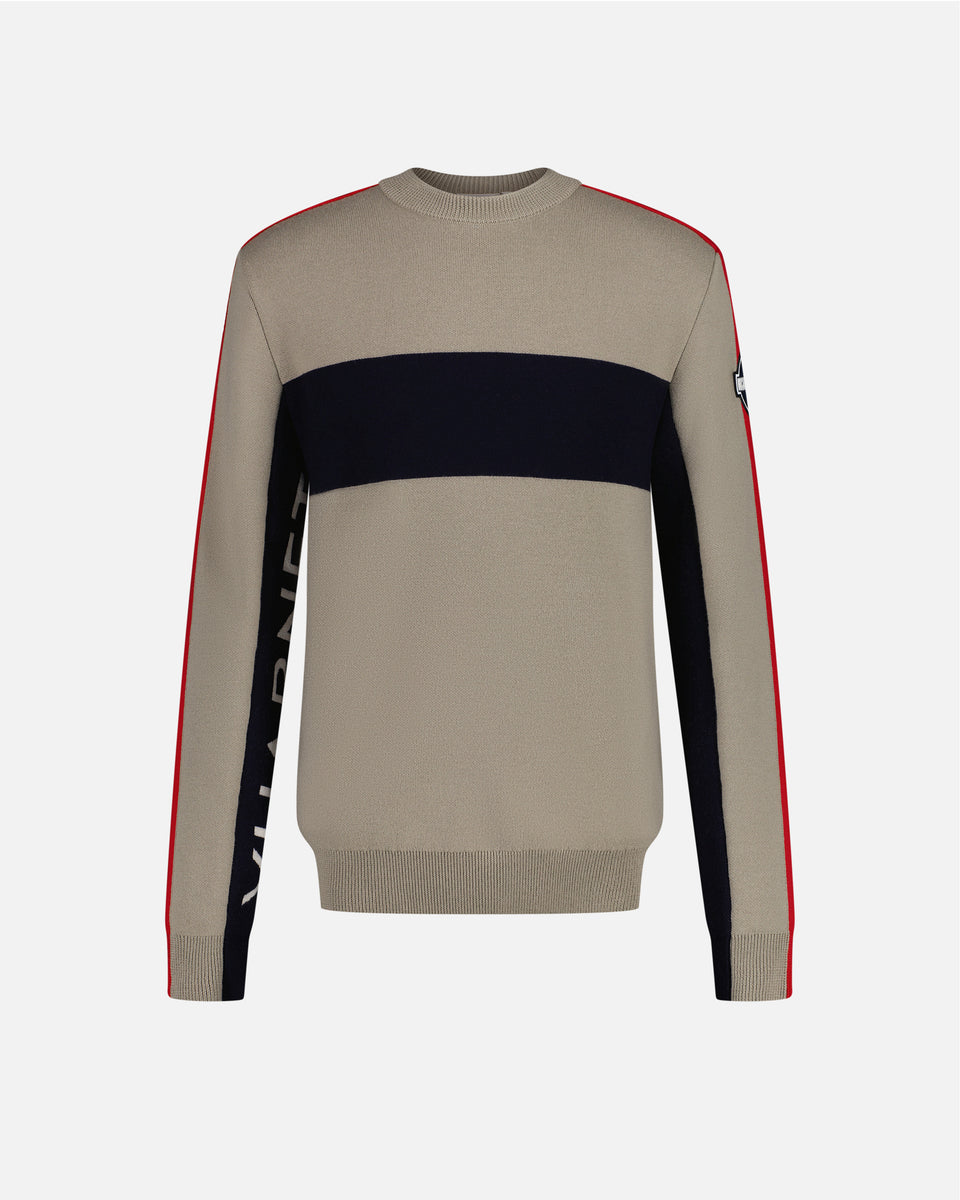 BEIGE/NAVY MEN'S RACING PULLOVER
