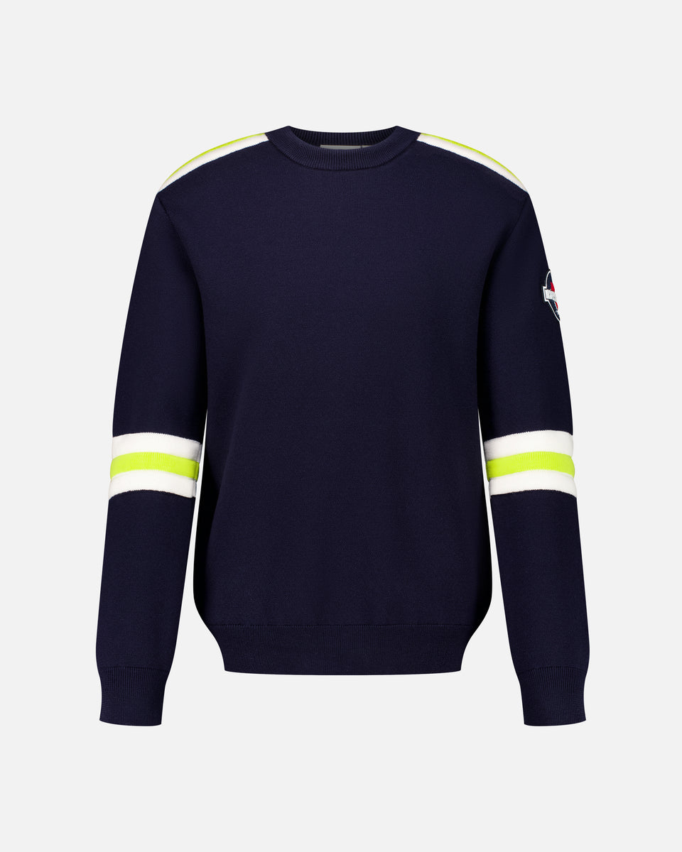 NAVY MEN'S PADDED MERINOS PULLOVER