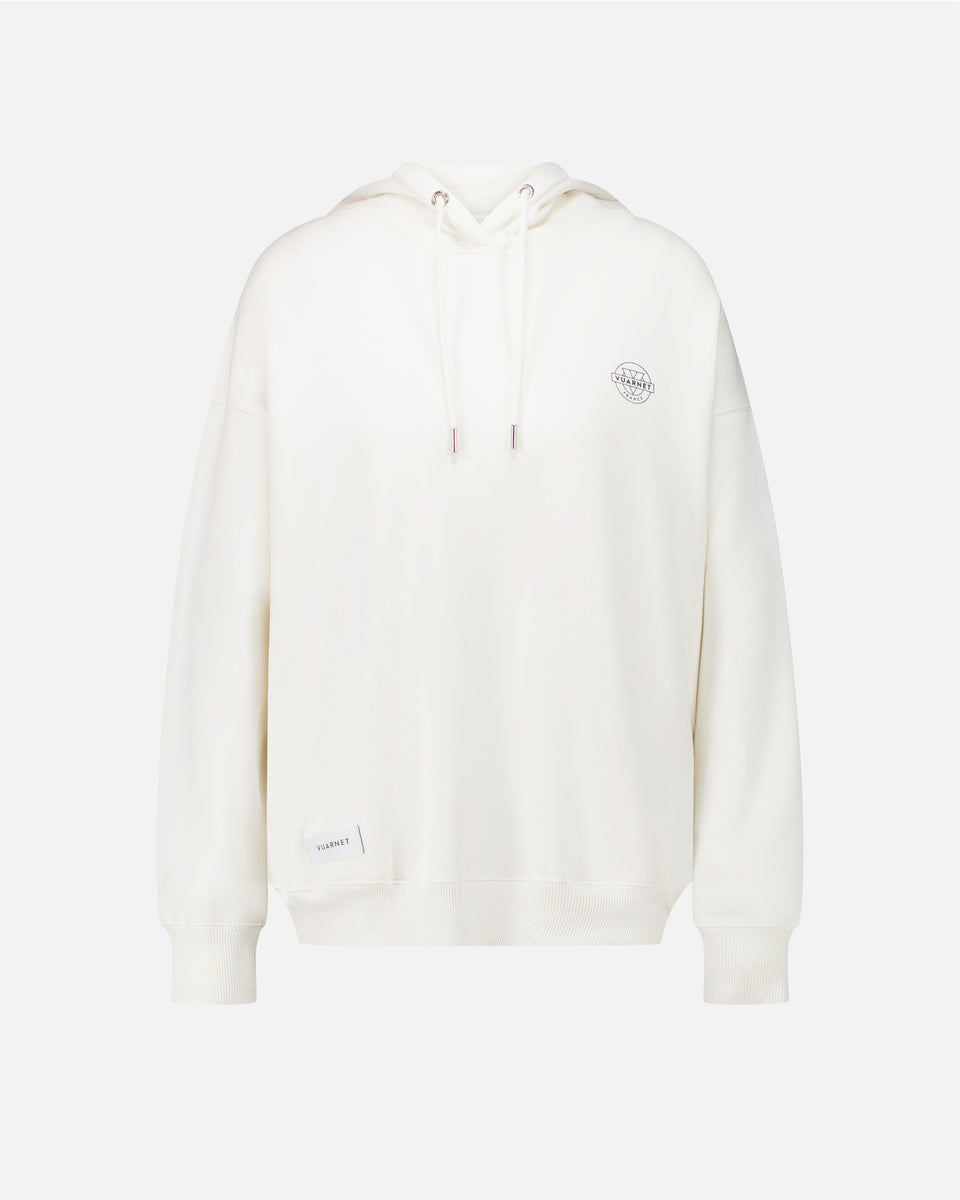 WHITE WOMEN'S HOODIE LOGO SKIER