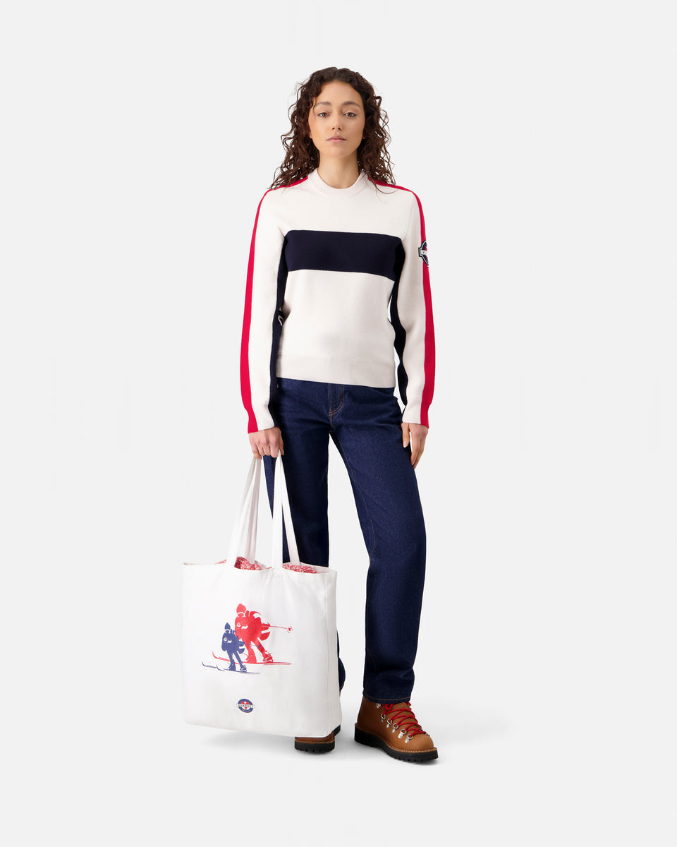 WHITE/NAVY/RED WOMEN'S RACING PULLOVER