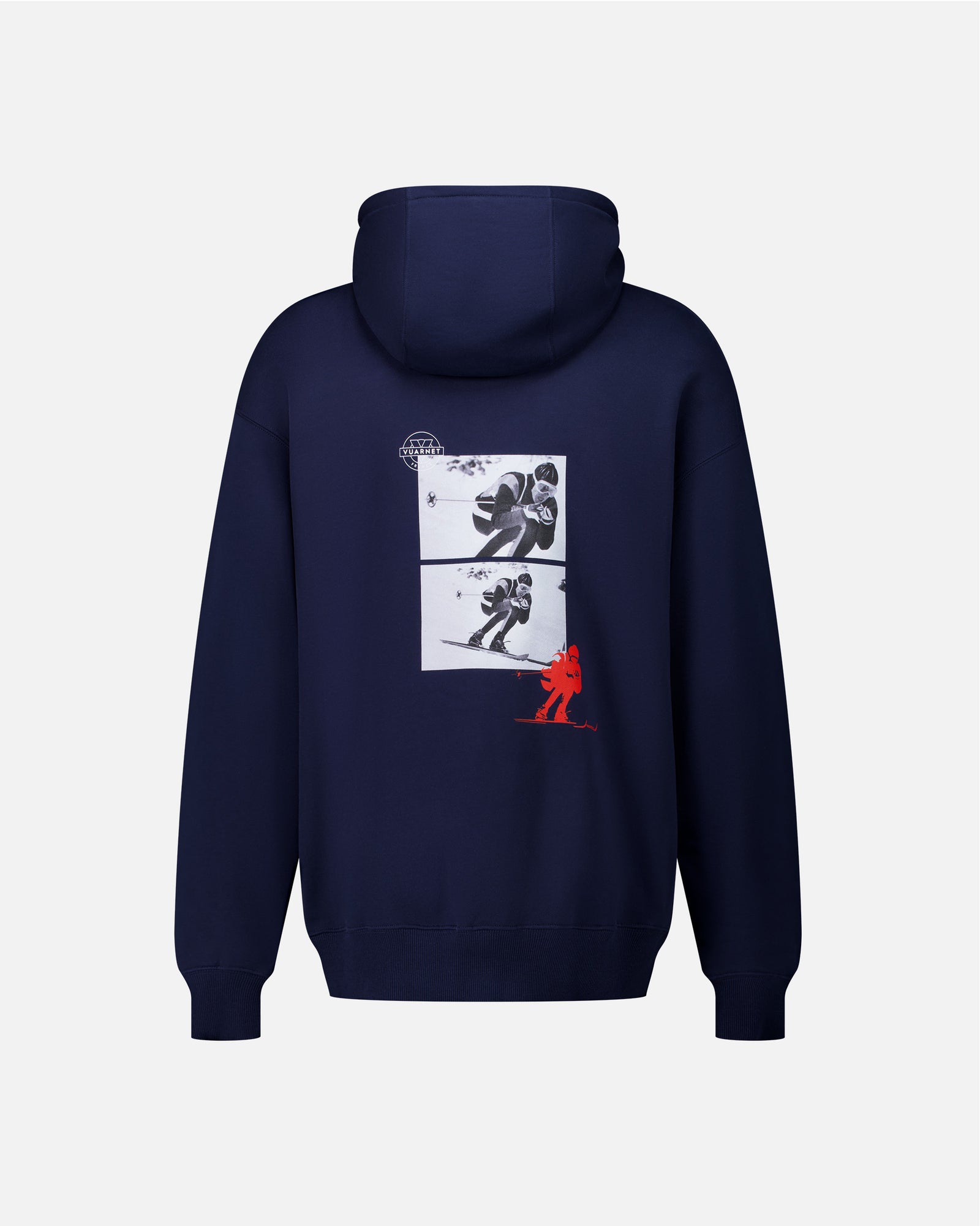 NAVY BLUE MEN'S HOODIE LOGO SKIER