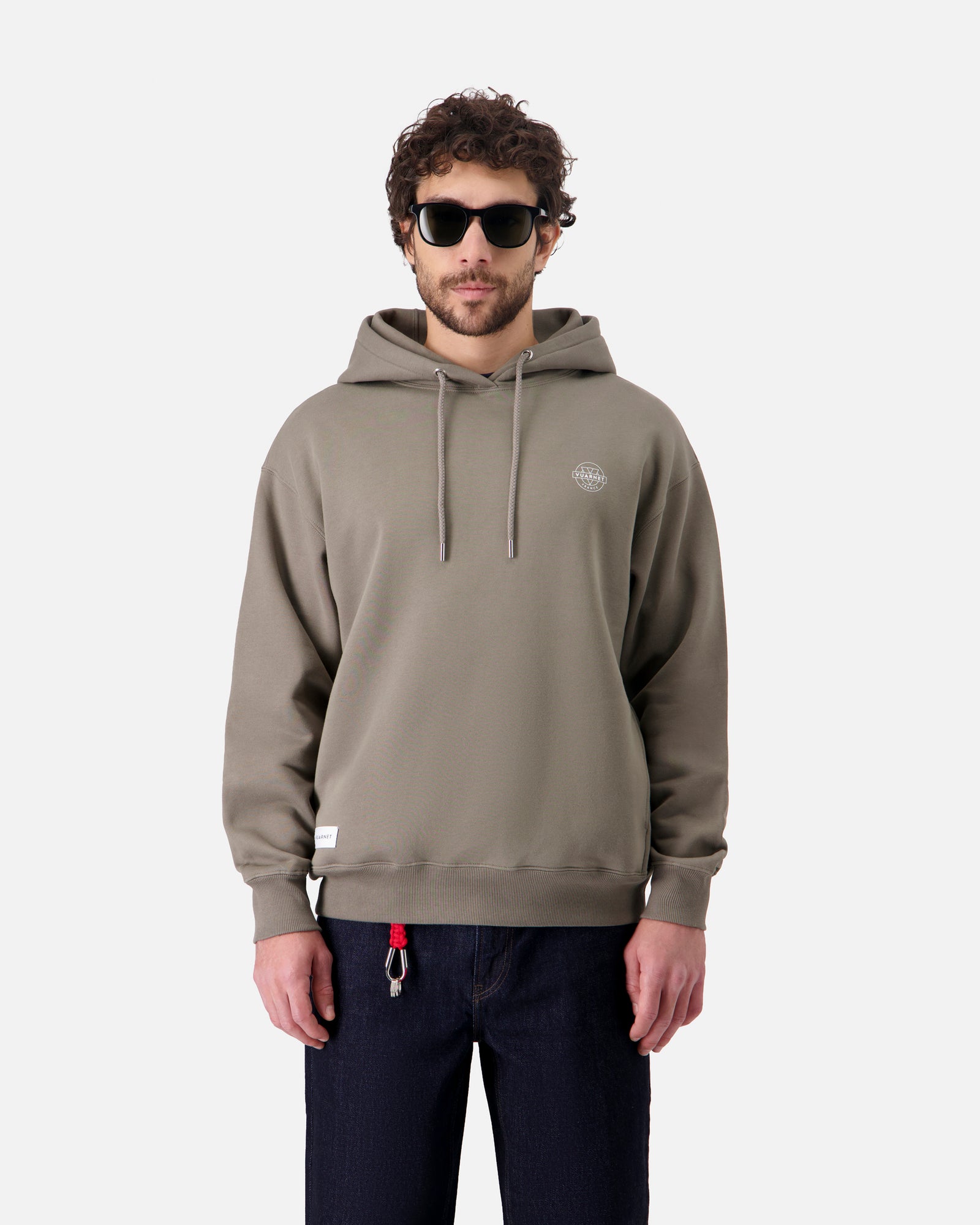 KHAKI MEN'S HOODIE LOGO SKIER