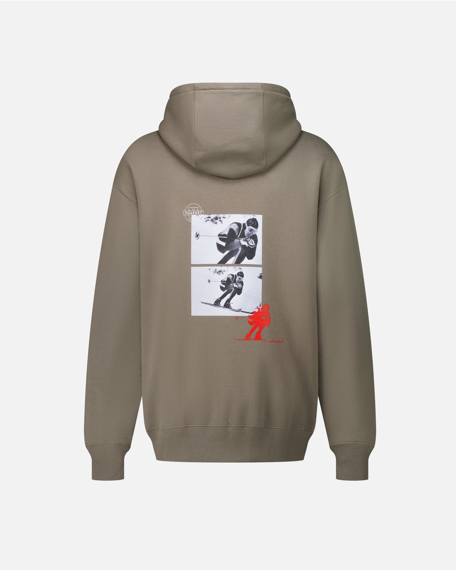 KHAKI MEN'S HOODIE LOGO SKIER