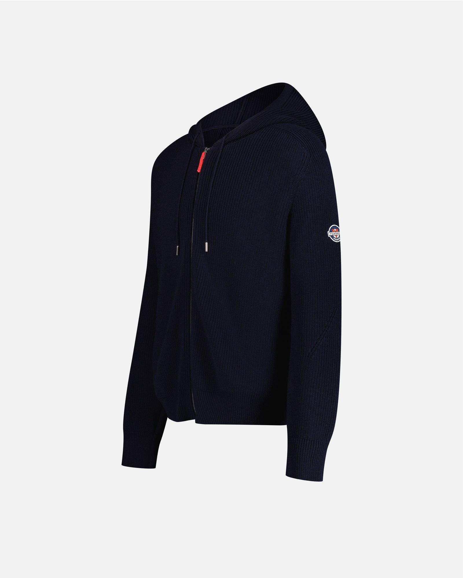 NAVY BLUE MEN'S HOODED MERINO JUMPER