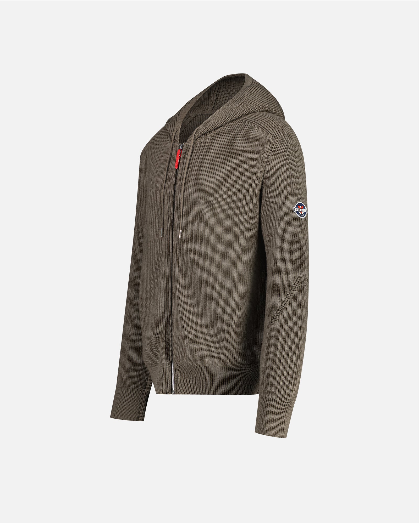 KHAKI MEN'S HOODED MERINO JUMPER