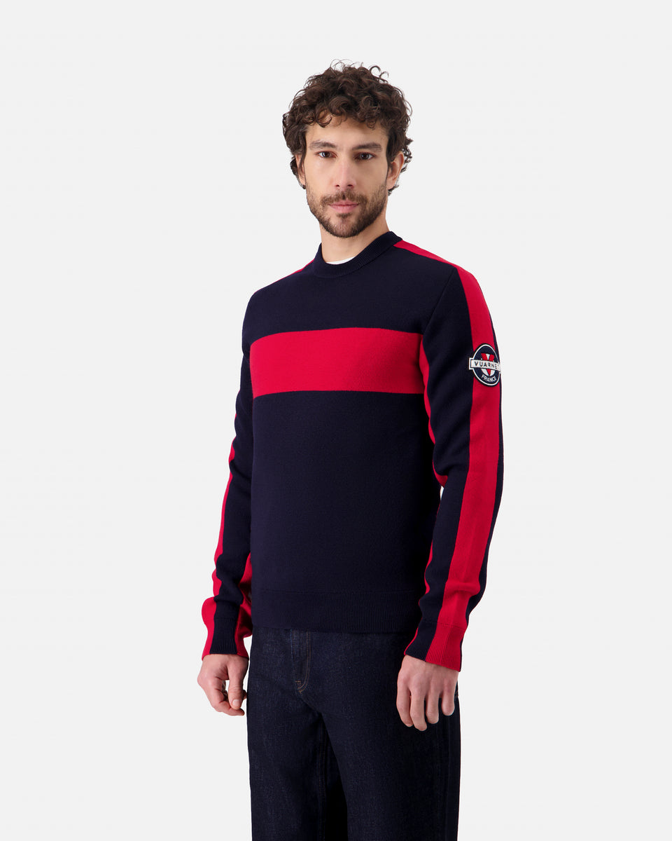 NAVY/RED MEN'S RACING PULLOVER