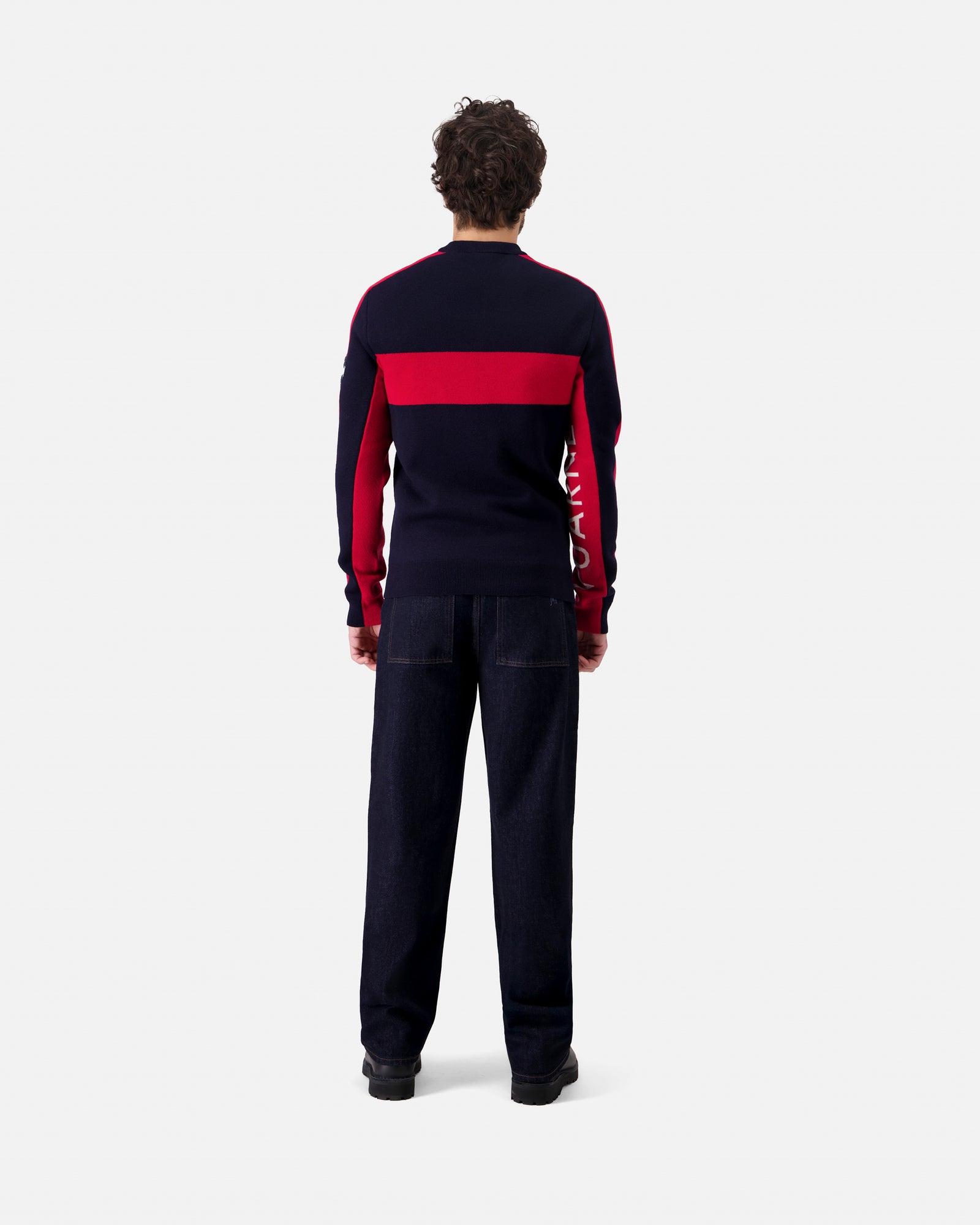 NAVY/RED MEN'S RACING PULLOVER