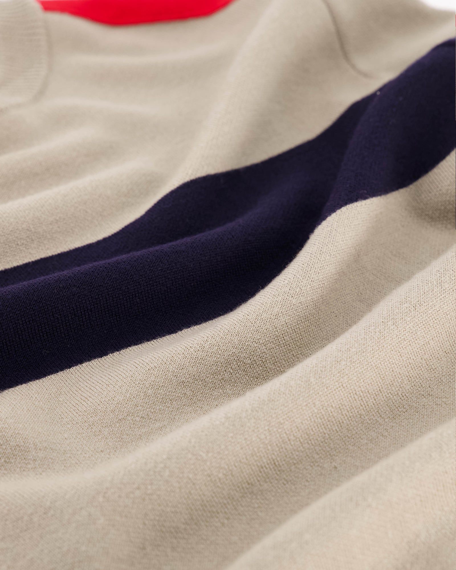 BEIGE/NAVY MEN'S RACING PULLOVER