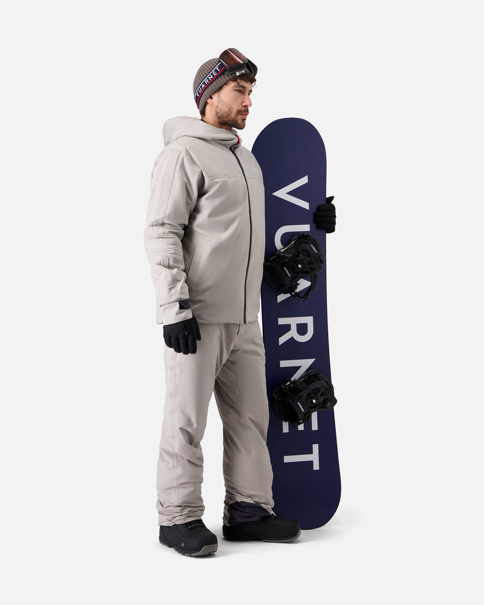 BEIGE MEN'S INSULATED SKI PANTS