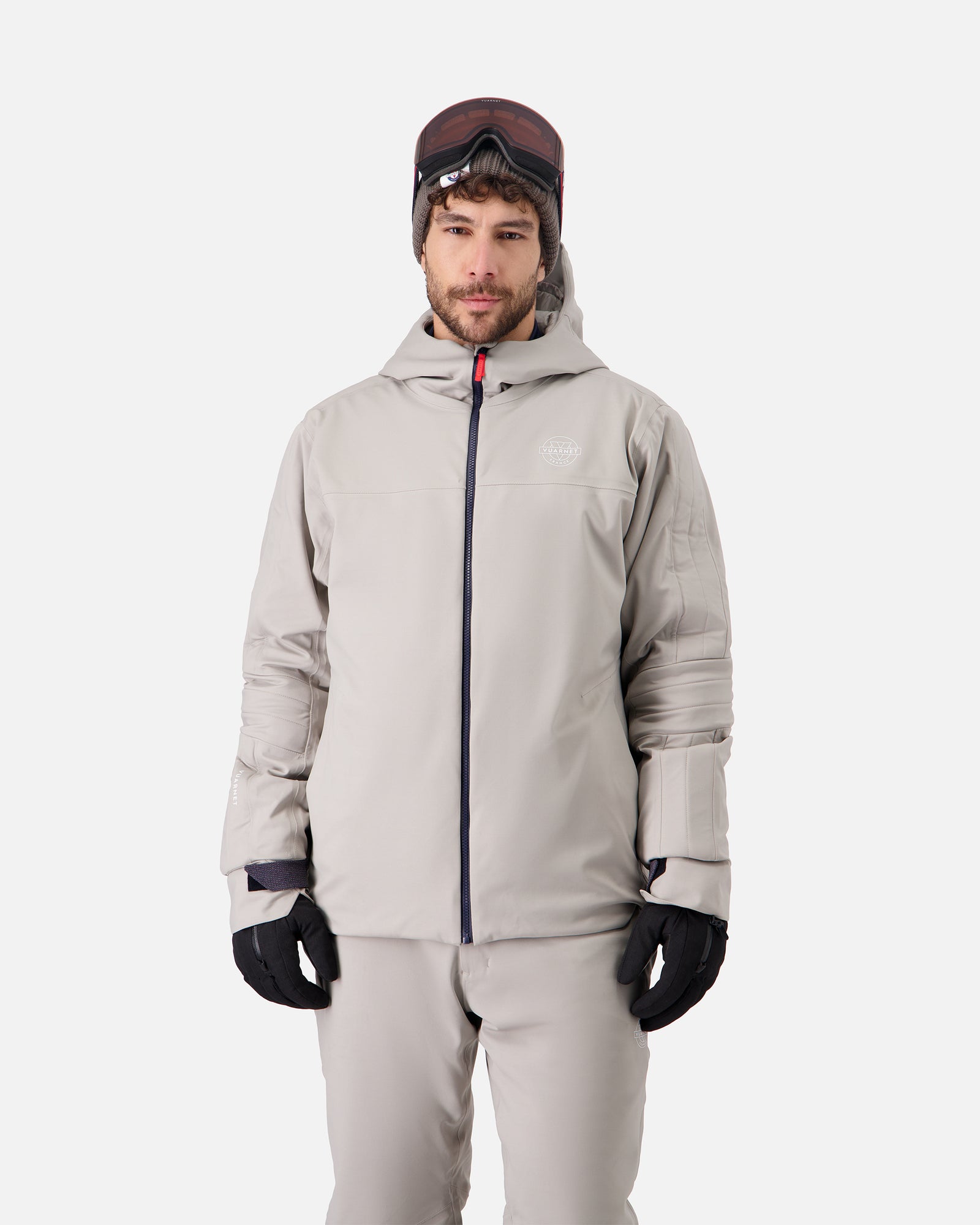 BEIGE MEN'S INSULATED SKI PANTS