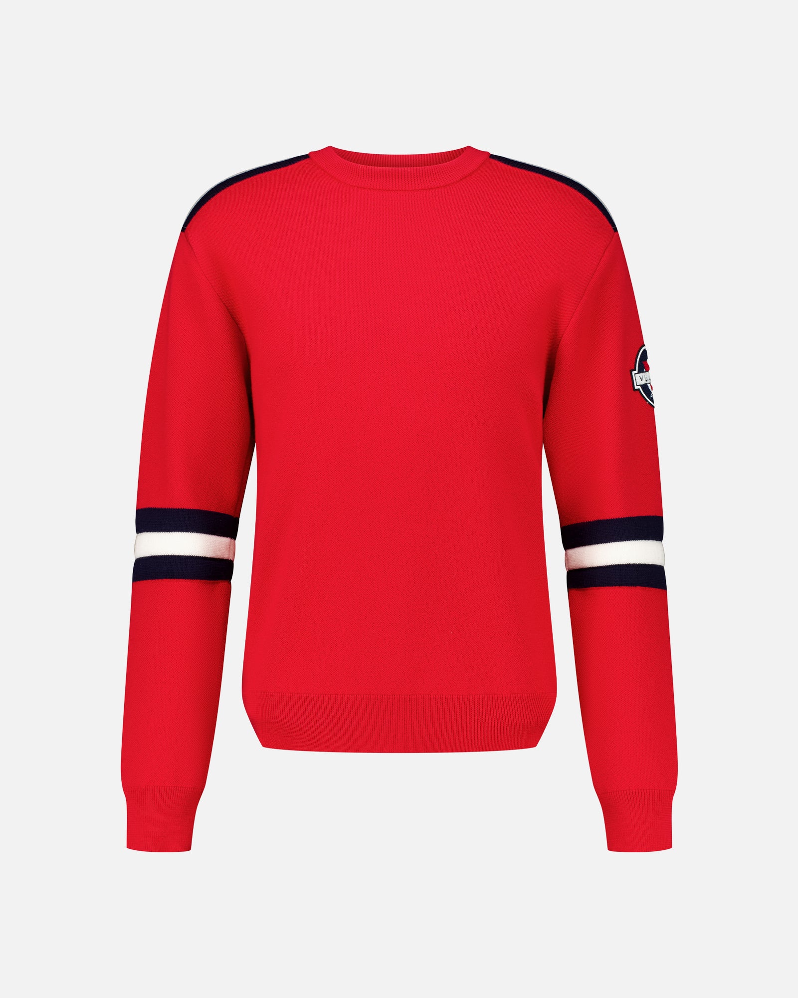 RED MEN'S PADDED MERINOS PULLOVER