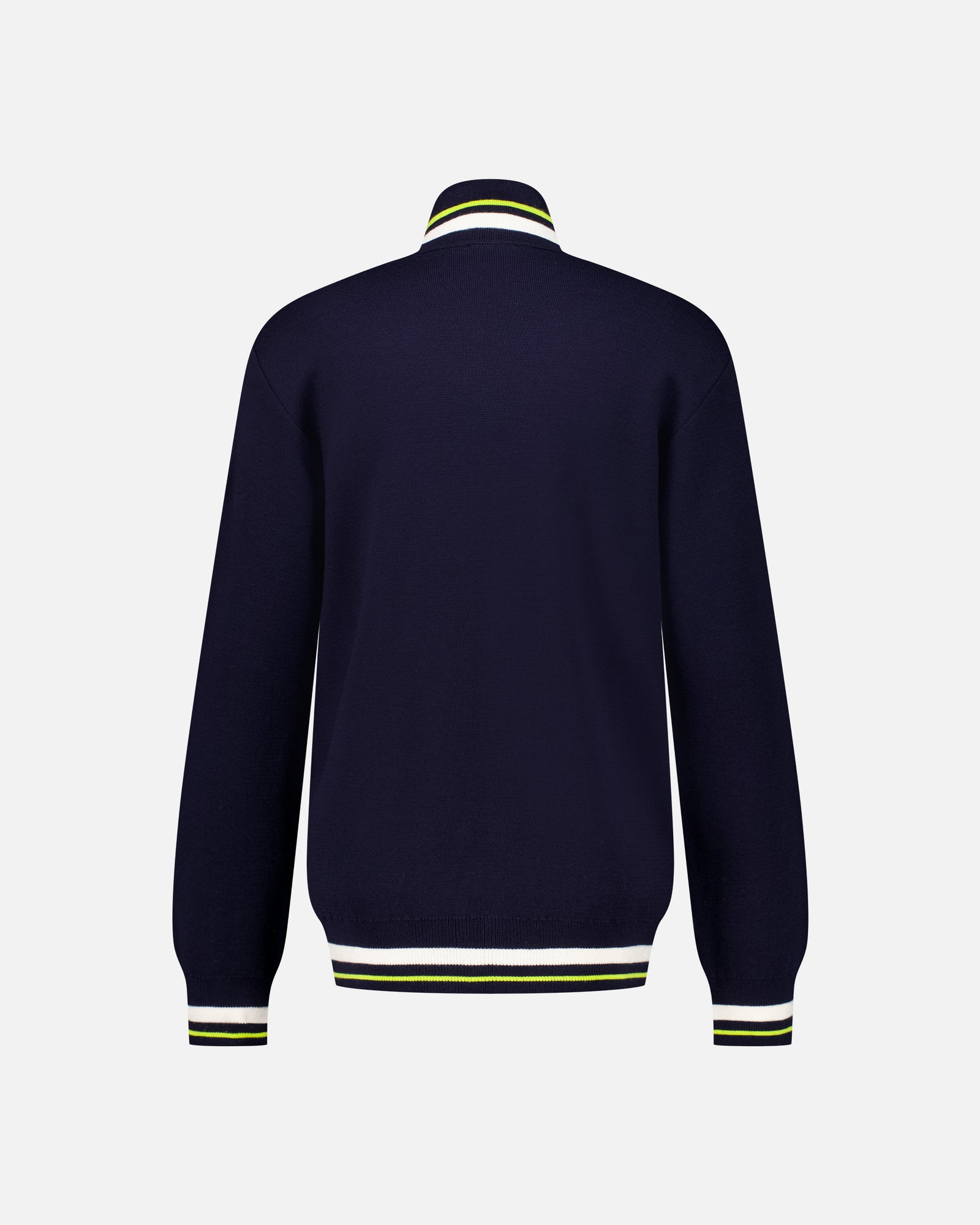 NAVY MEN'S ZIPPED MERINOS PULLOVER
