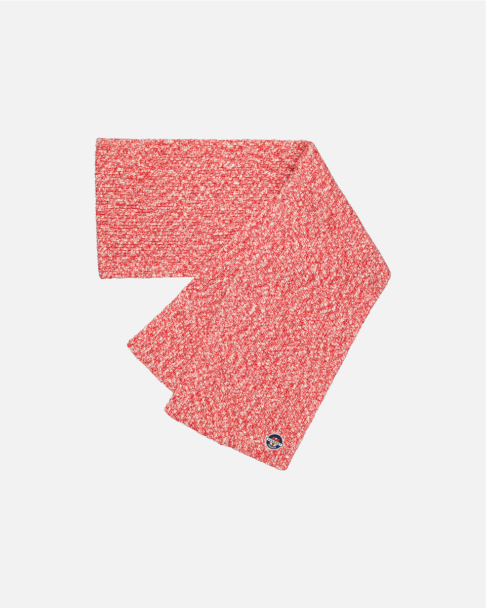 TWO-TONE RED/WHITE SCARF