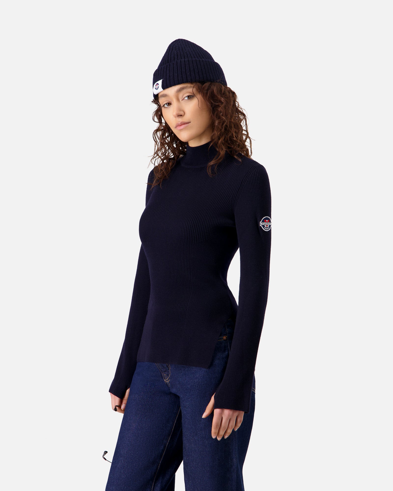 NAVY BLUE WOMEN'S MERINO PULLOVER