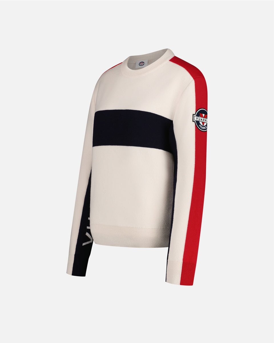 WHITE/NAVY/RED WOMEN'S RACING PULLOVER