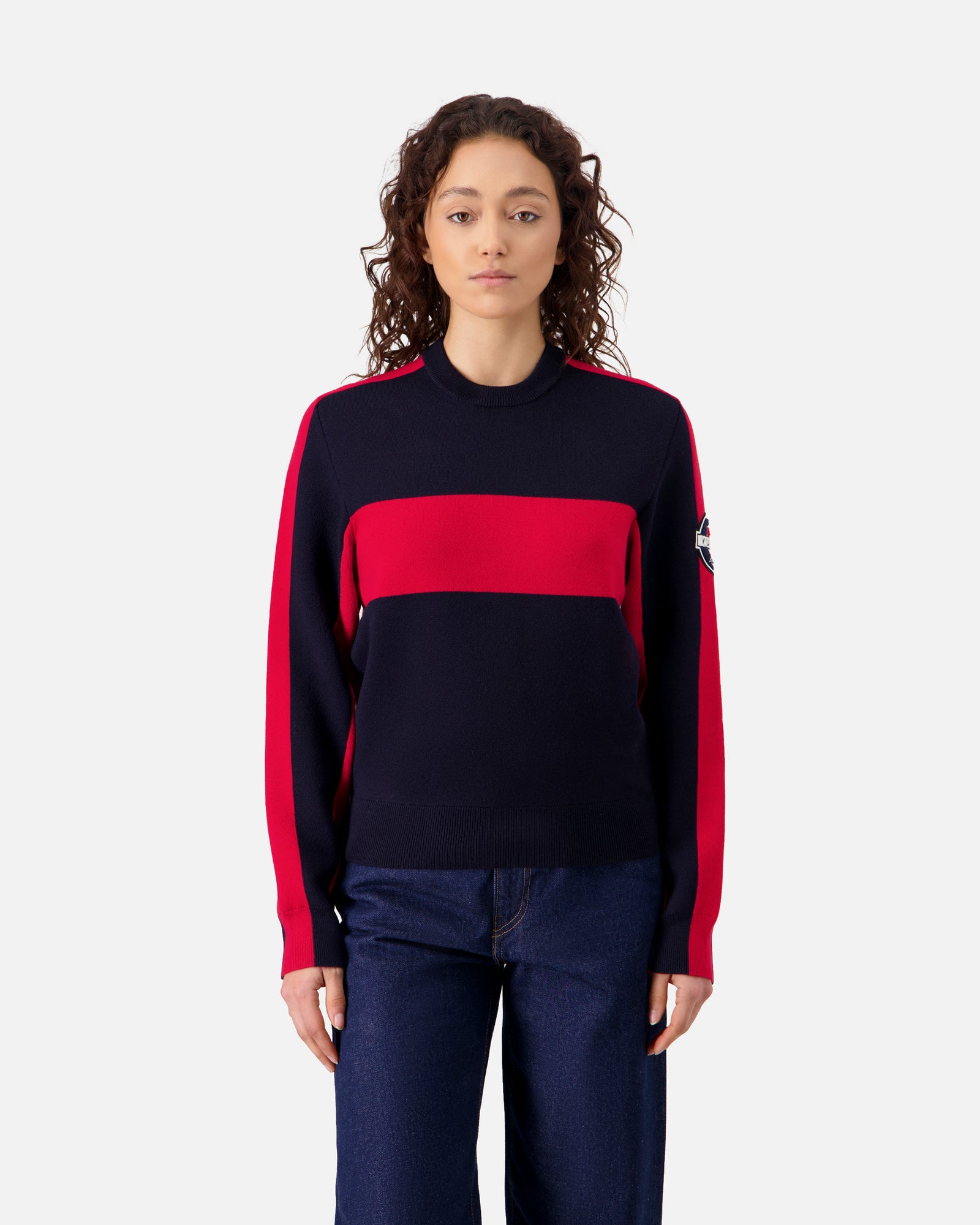 NAVY/RED WOMEN'S RACING PULLOVER