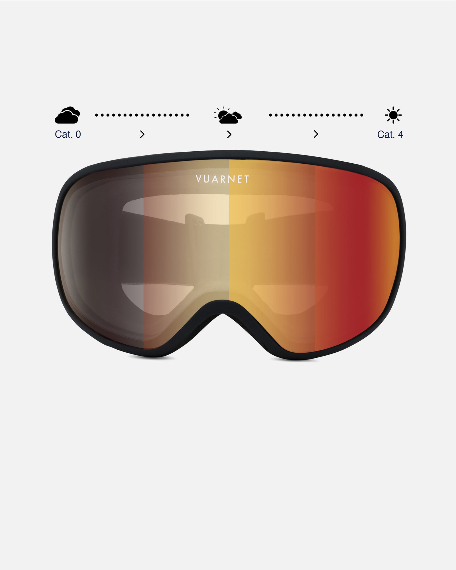 Vuarnet Black SKI GOGGLES Sport Sunglasses