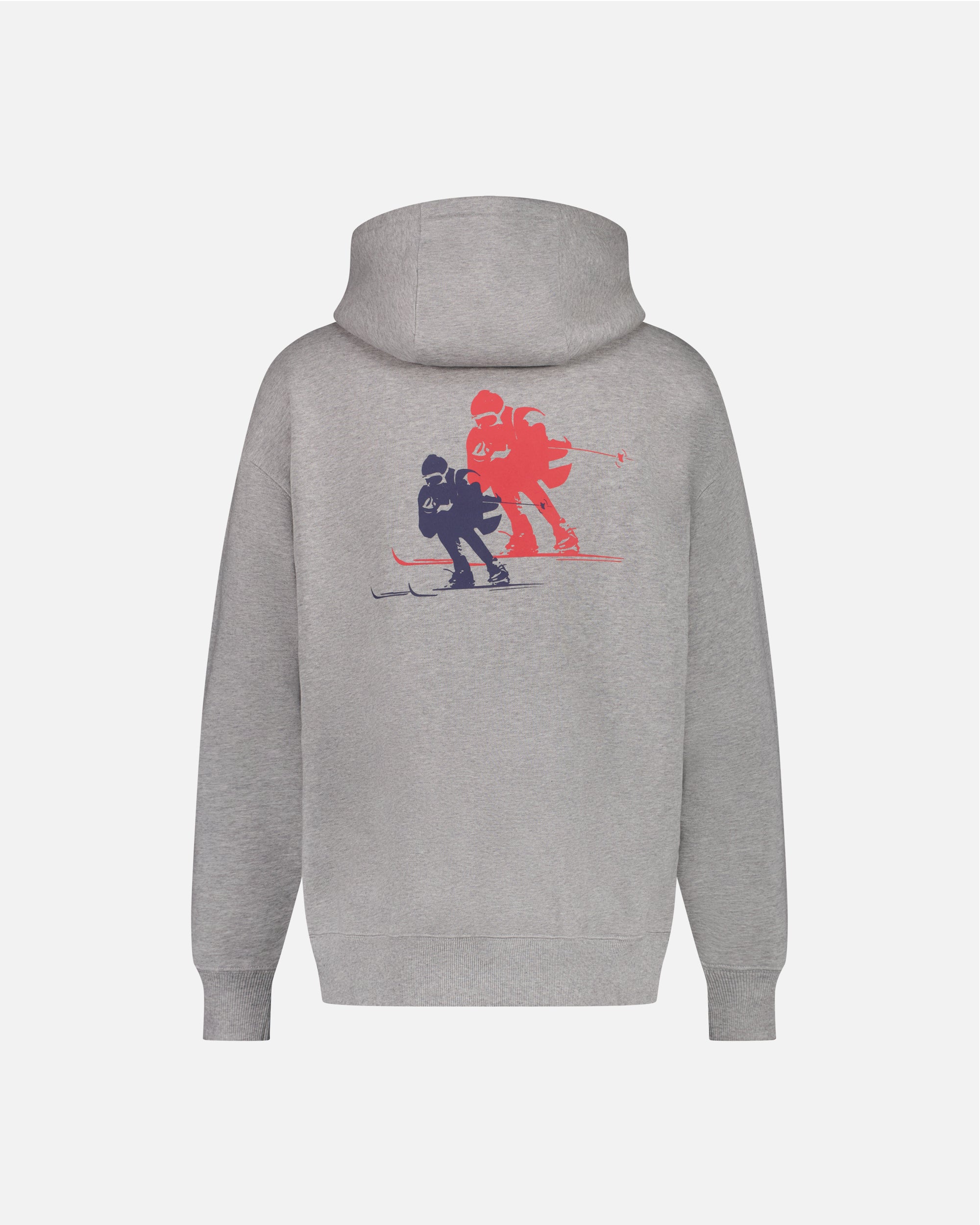 MEN GREY HOODIE WITH SKI LOGO - VUARNET – Vuarnet