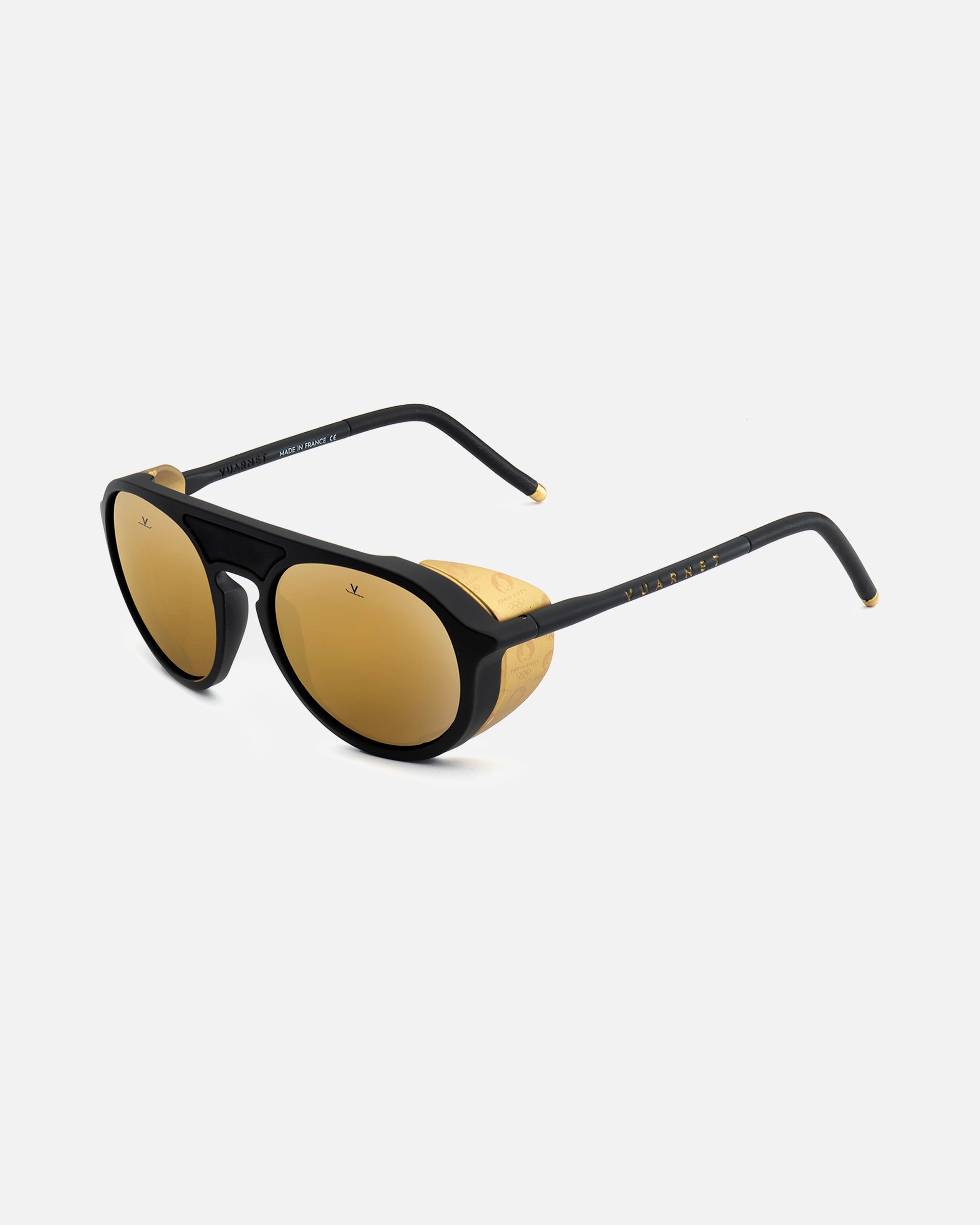 Vuarnet Designer Sunglasses VL1014-0001 Black Frame with Brown Tint/Silver  Mirro - Speert International